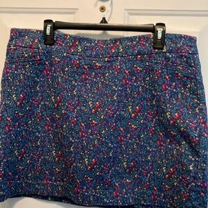 Blue and Pink Mini Pencil Skirt for Night Out